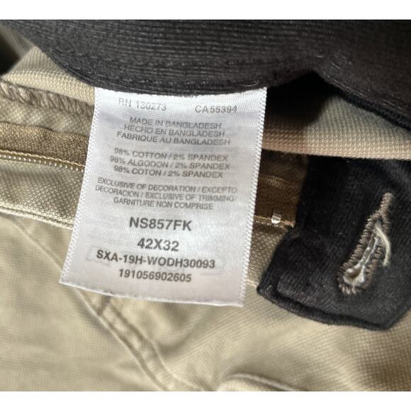 Wrangler Men’s khaki Double Knee Work‎ Pants 42x32 - Picture 2 of 8